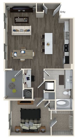 A3A floor plan at Pulse Millenia Apartments in Chula Vista, CA