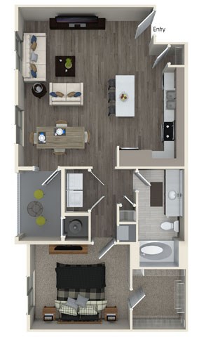 A3 floor plan at Pulse Millenia Apartments in Chula Vista, CA