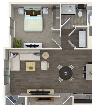 B3 floor plan at Pulse Millenia Apartments in Chula Vista, CA