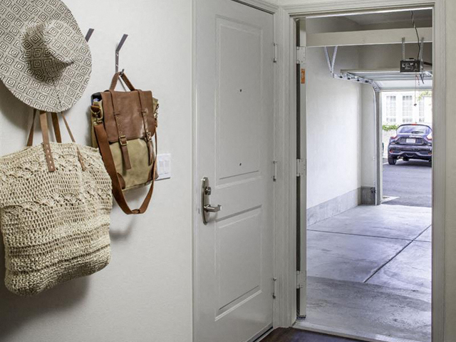 Attached garages at Skye Apartments in Vista CA