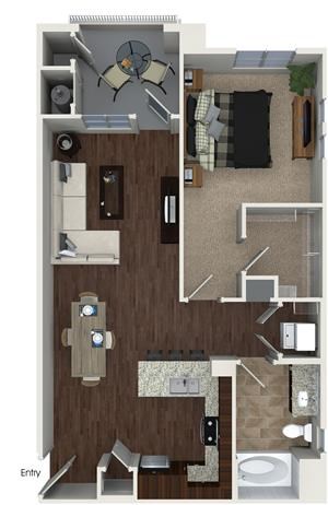A2 floor plan at Skye Apartments in Vista, CA