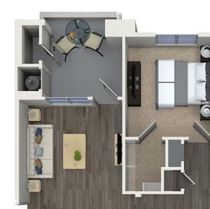 B1 floor plan at Skye Apartments in Vista, CA