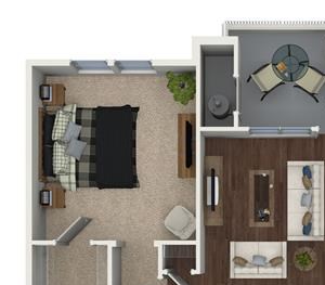 C1 floor plan at Skye Apartments in Vista, CA