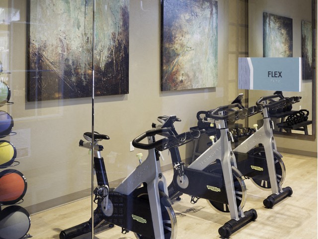 Spin room at Skye Apartments in Vista CA