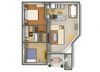 Two Bedroom One Bathroom Two Bedroom One Bathroom floor plan