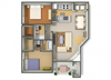 Two Bedroom Two Bathroom Two Bedroom Two Bathroom floor plan