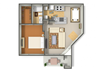 One Bedroom One Bathroom One Bedroom One Bathroom floor plan