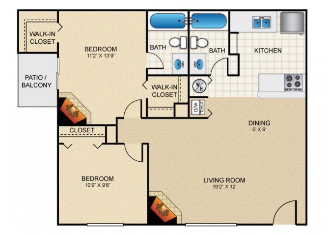 Floor Plans of Mountain View Casitas in Phoenix, AZ