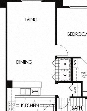 Floor plan Floor plan at Trio Apartments, Pasadena, California