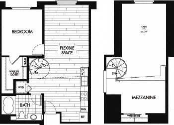 I 911 Sq. Ft. Floor plan at Trio Apartments, Pasadena, California