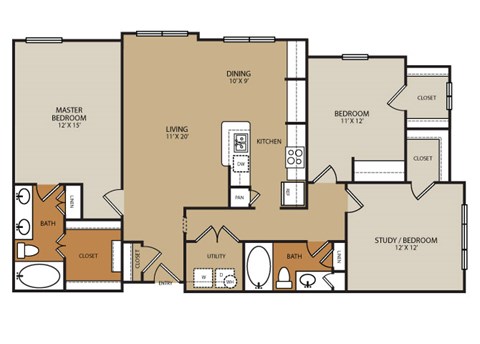 Residences at Forty Two 25 Apartments for rent in Phoenix, AZ - floor plan