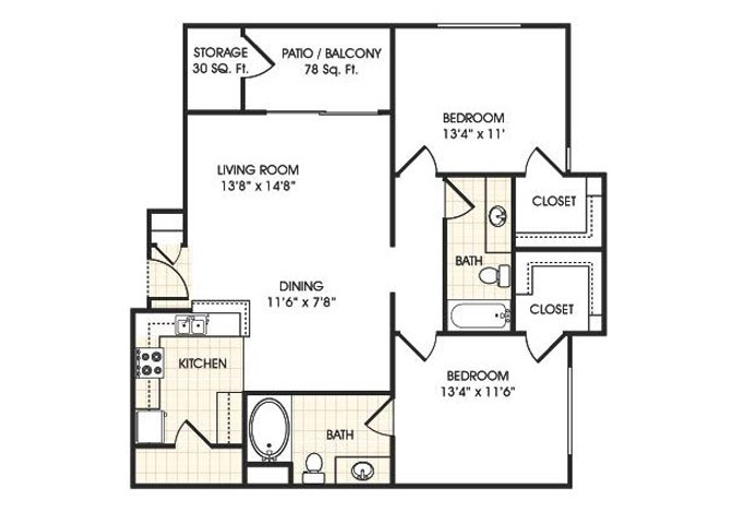 Rejuvenate Floor Plan at Stonebridge Ranch Apartments, Chandler