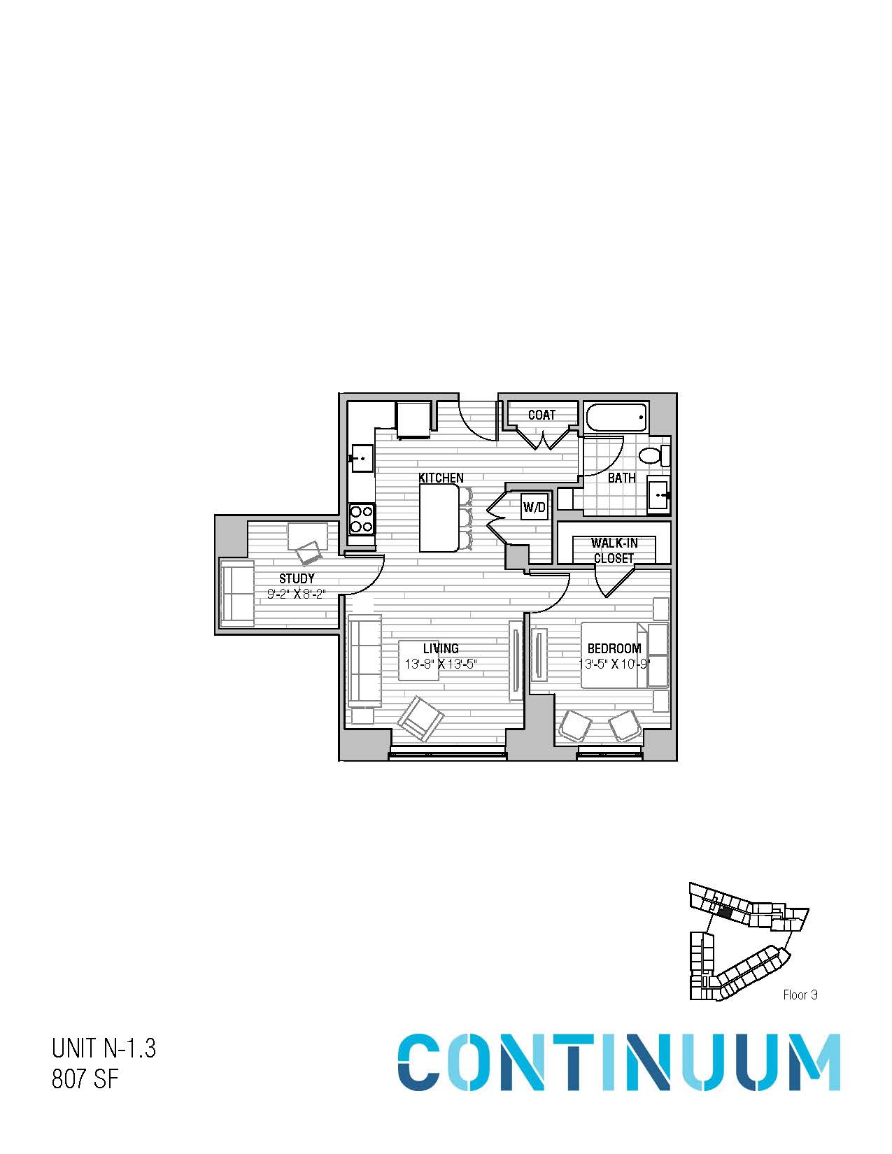 North 1x1 Den/Study