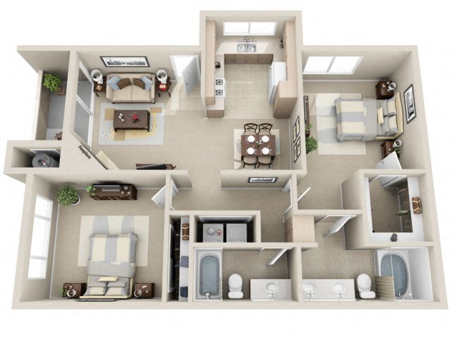 2 Bed 2 Bath b4 Floor plan 2 Bed 2 Bath b4 Floor plan, at Lakeview at Superstition Springs, 1849 South Power Road, AZ