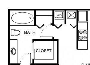 A1 floor plan at Saw Mill Village Apartments in Columbus OH