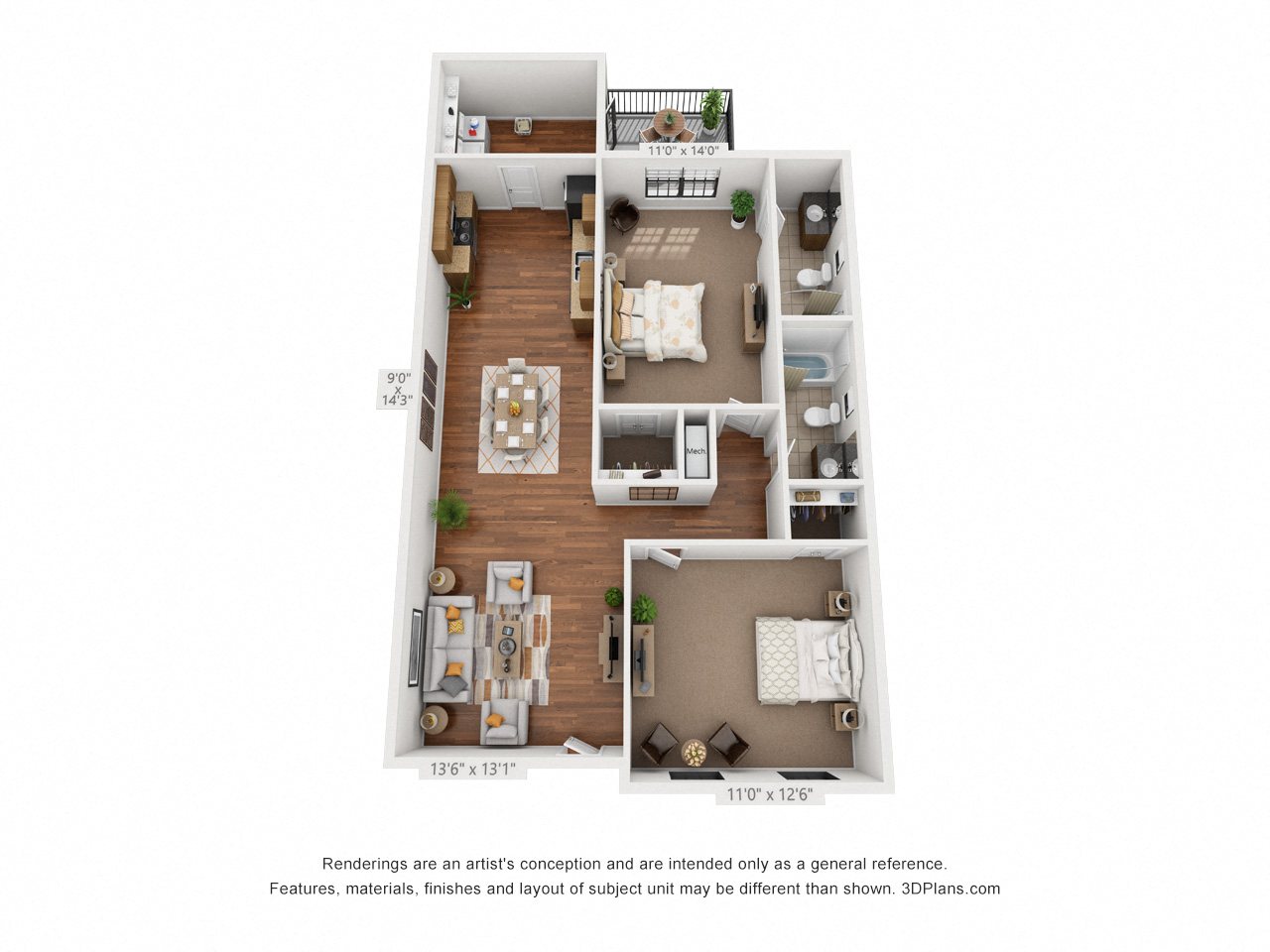 2 bedroom