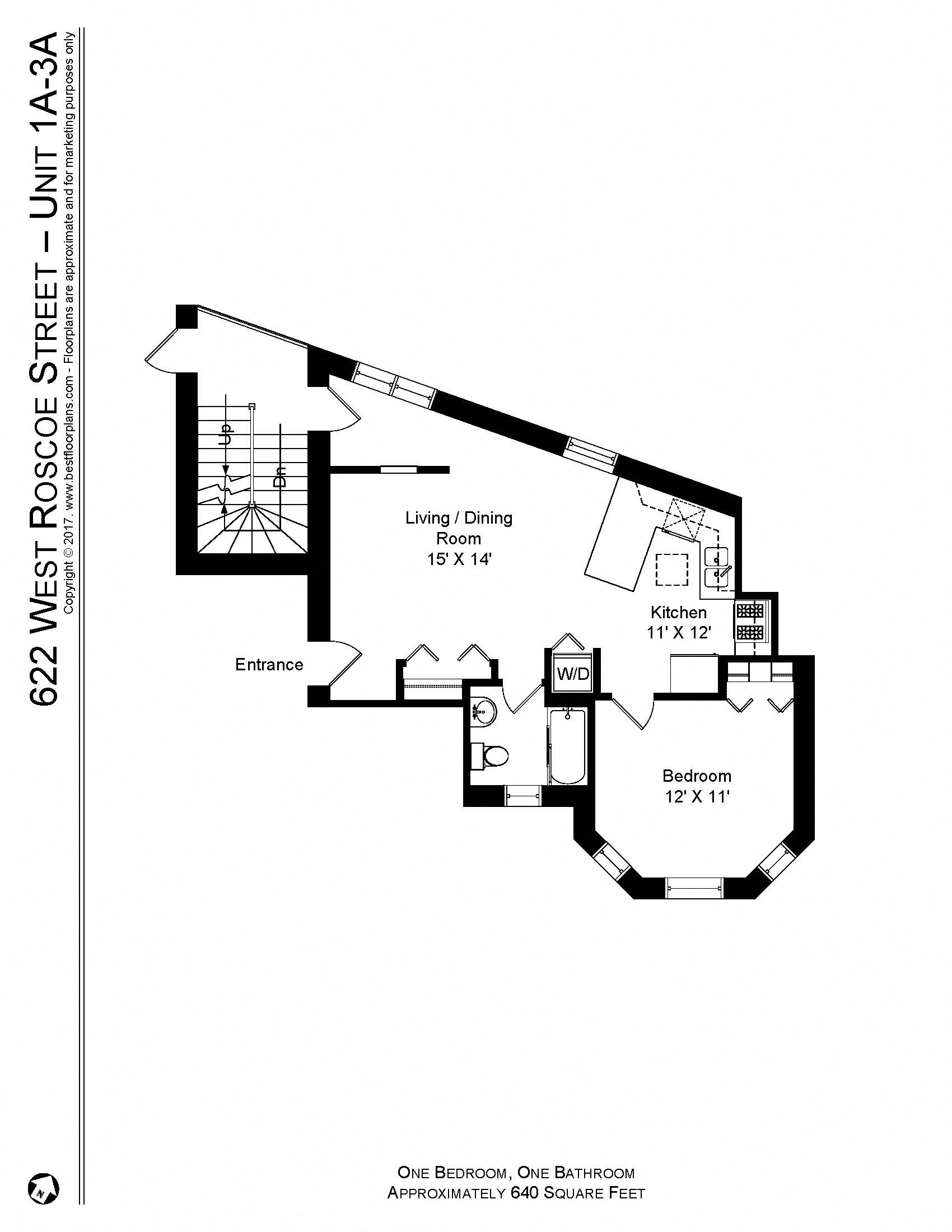 622 W Roscoe Modern 1 Bed