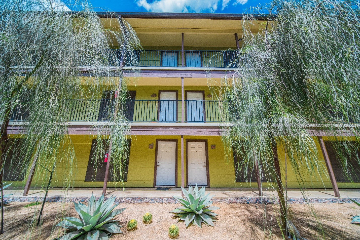 view of our building from the courtyard