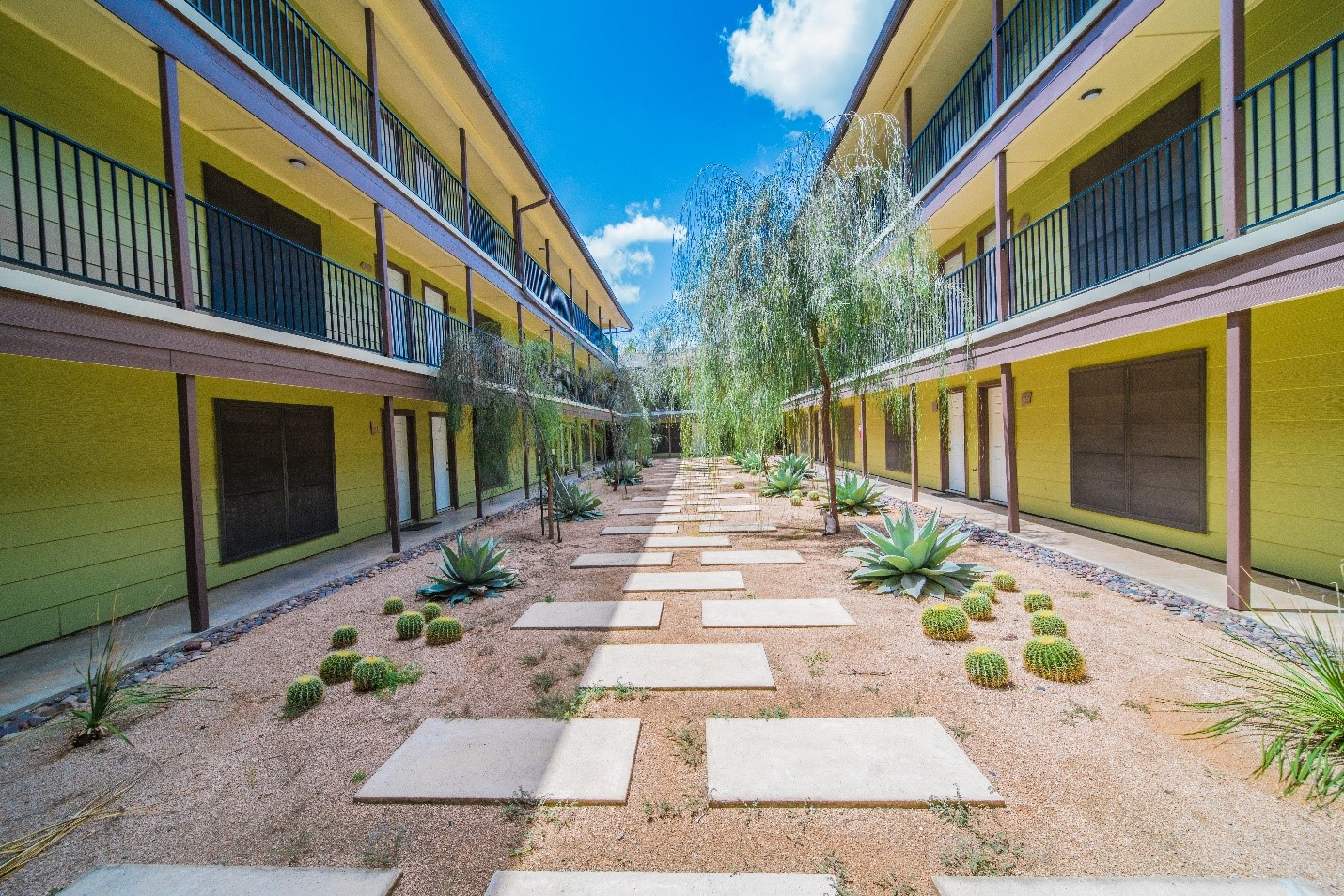 our courtyard in our facility