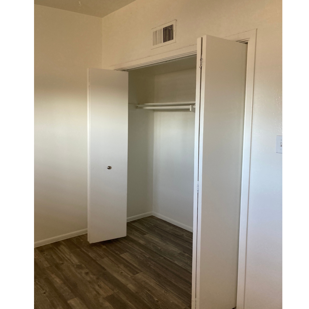 Closet storage — representative home at The Palms.