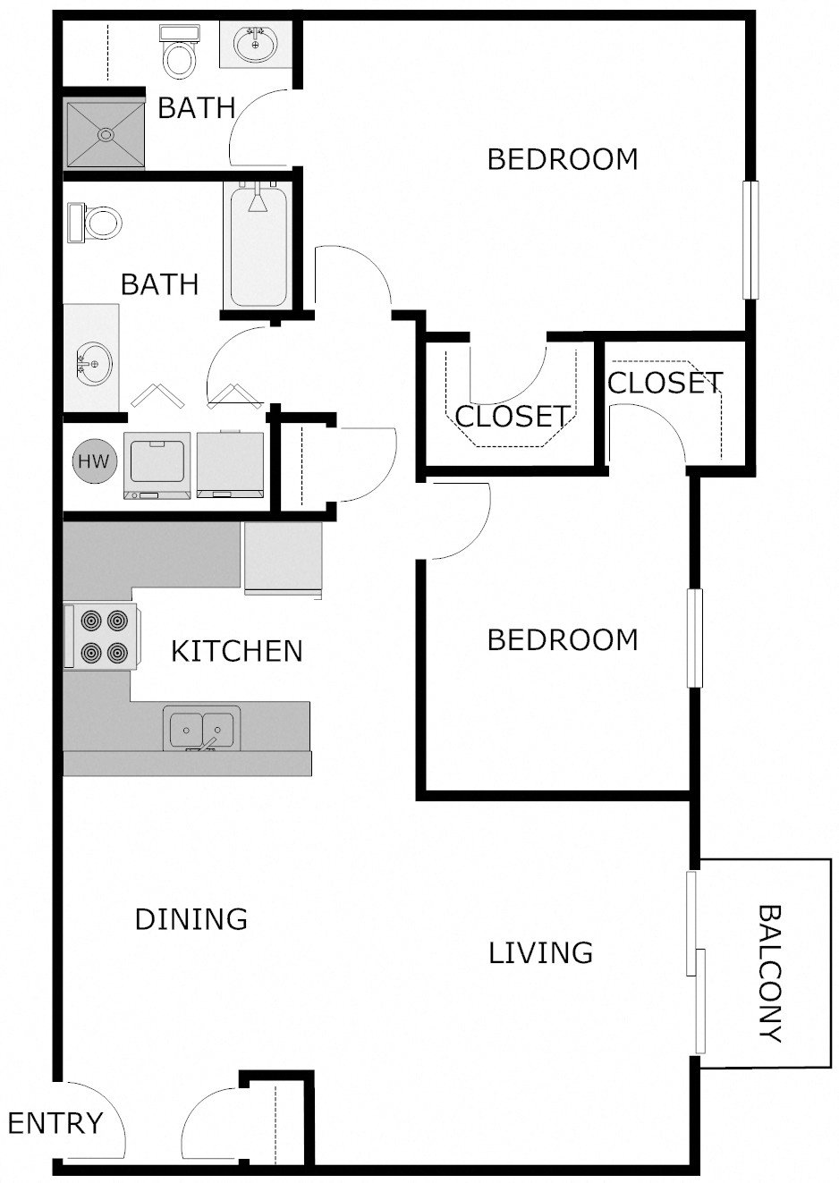 2 Bedroom Upper Middle Furnished