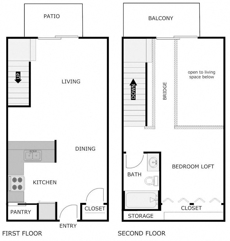 1 Bedroom 1 Bathroom - Bridge Loft