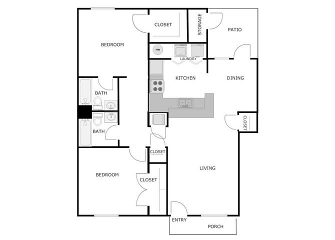2 Bedroom 2 Bathroom