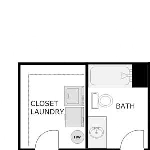 2 Bedroom 1 Bathroom - Lower