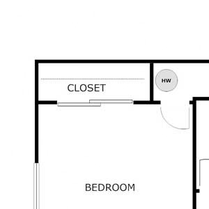 2 Bedroom 1 Bathroom - Lower Corner