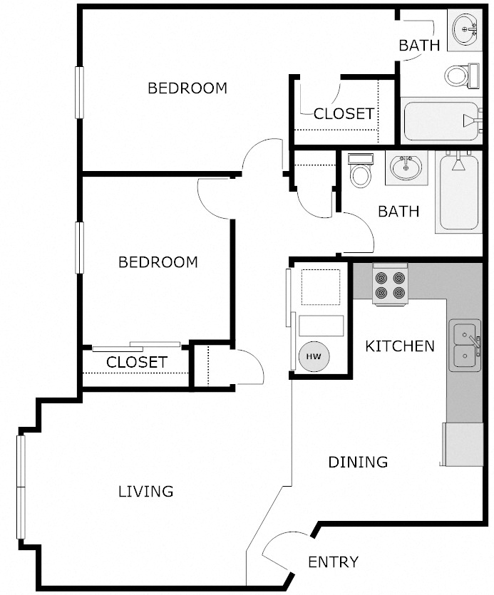 2 Bedroom 2 Bathroom
