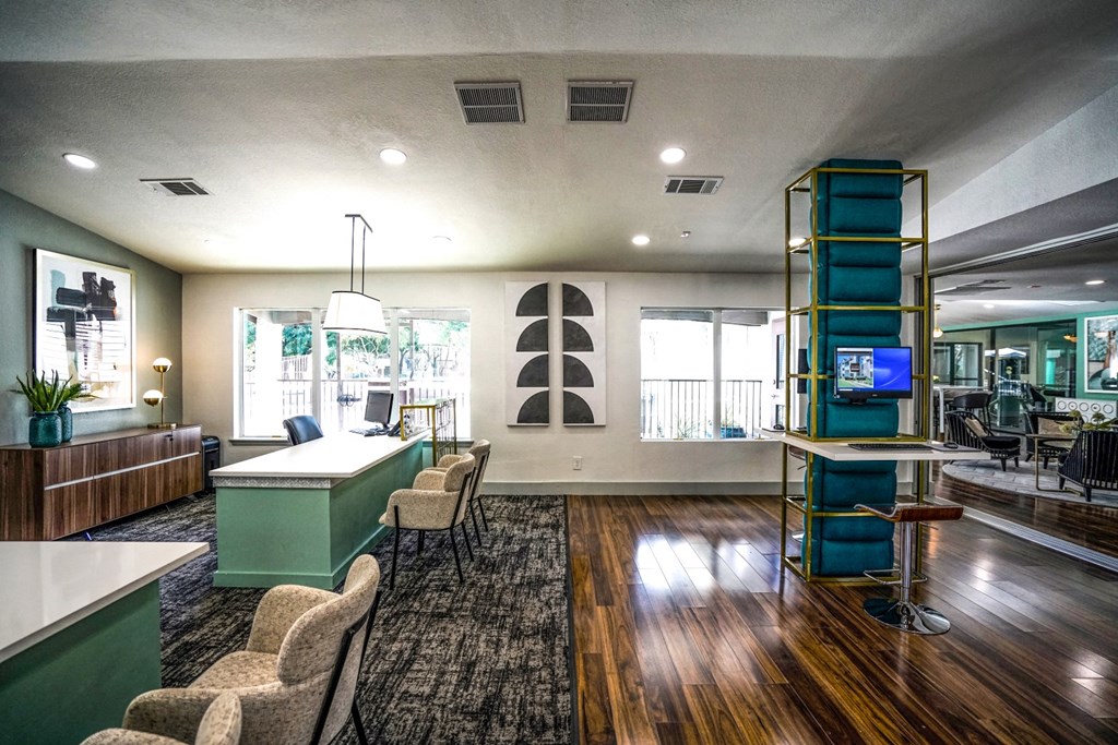 resident lounge in apartments near the domain