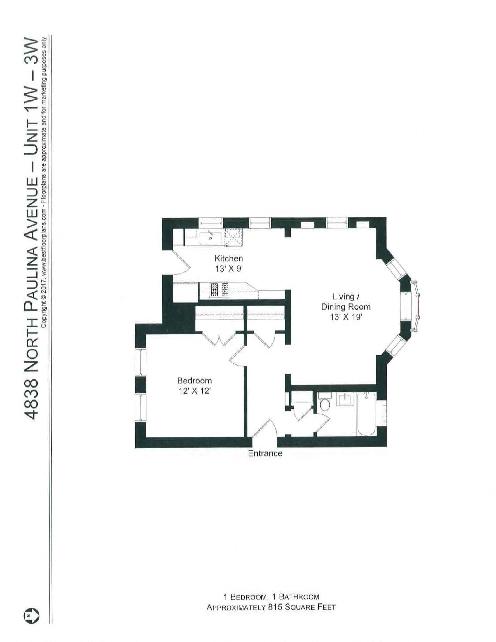 Spacious 1 Bed / 1 Bath