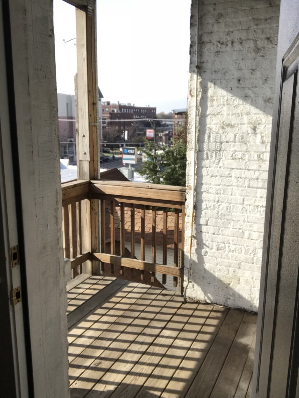 the view of the city from the balcony