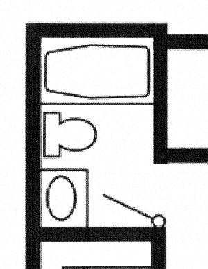 Woodland North Apartments one bedroom outline Woodland North Apartments one bedroom outline