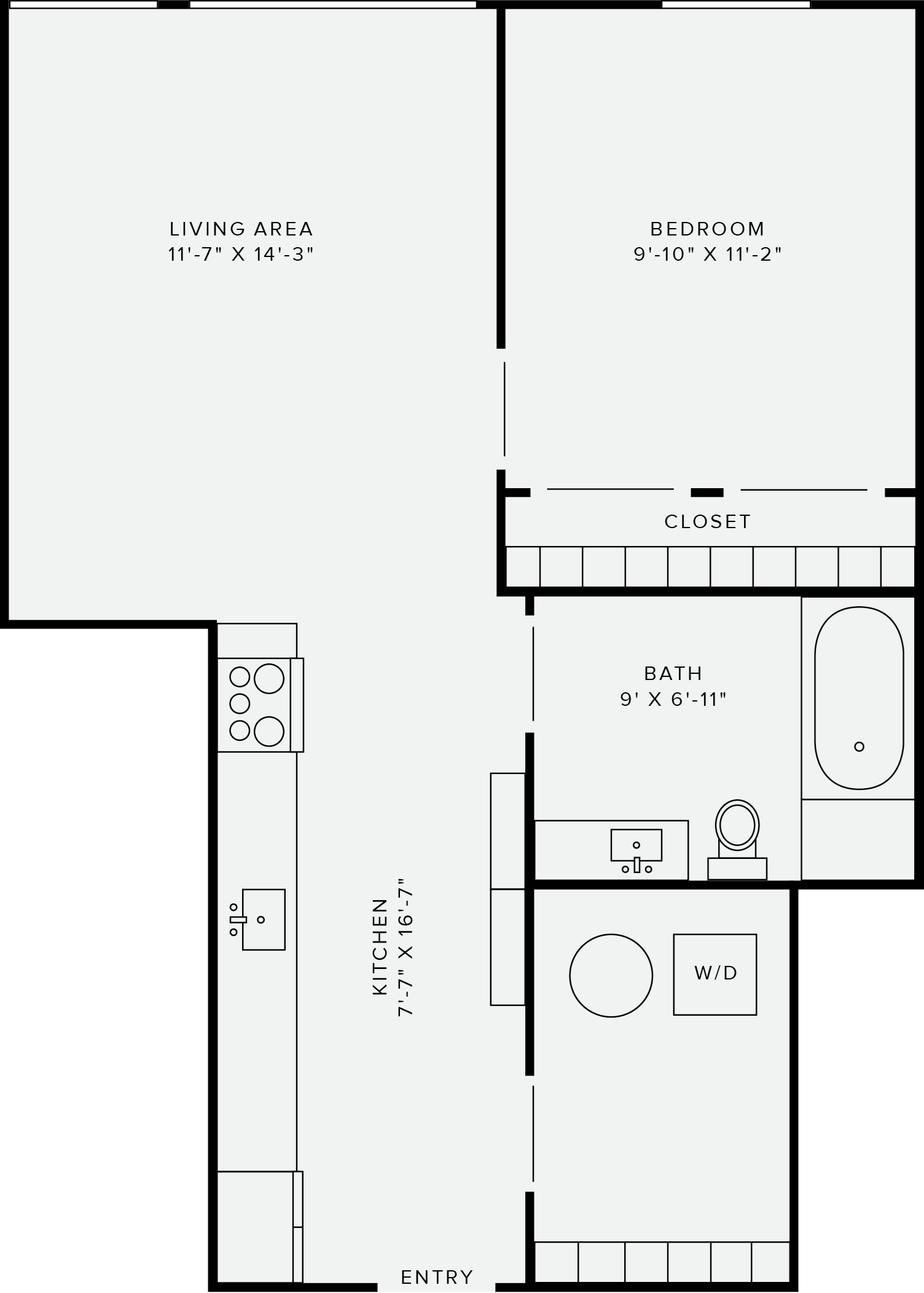 1 Bedroom Style F