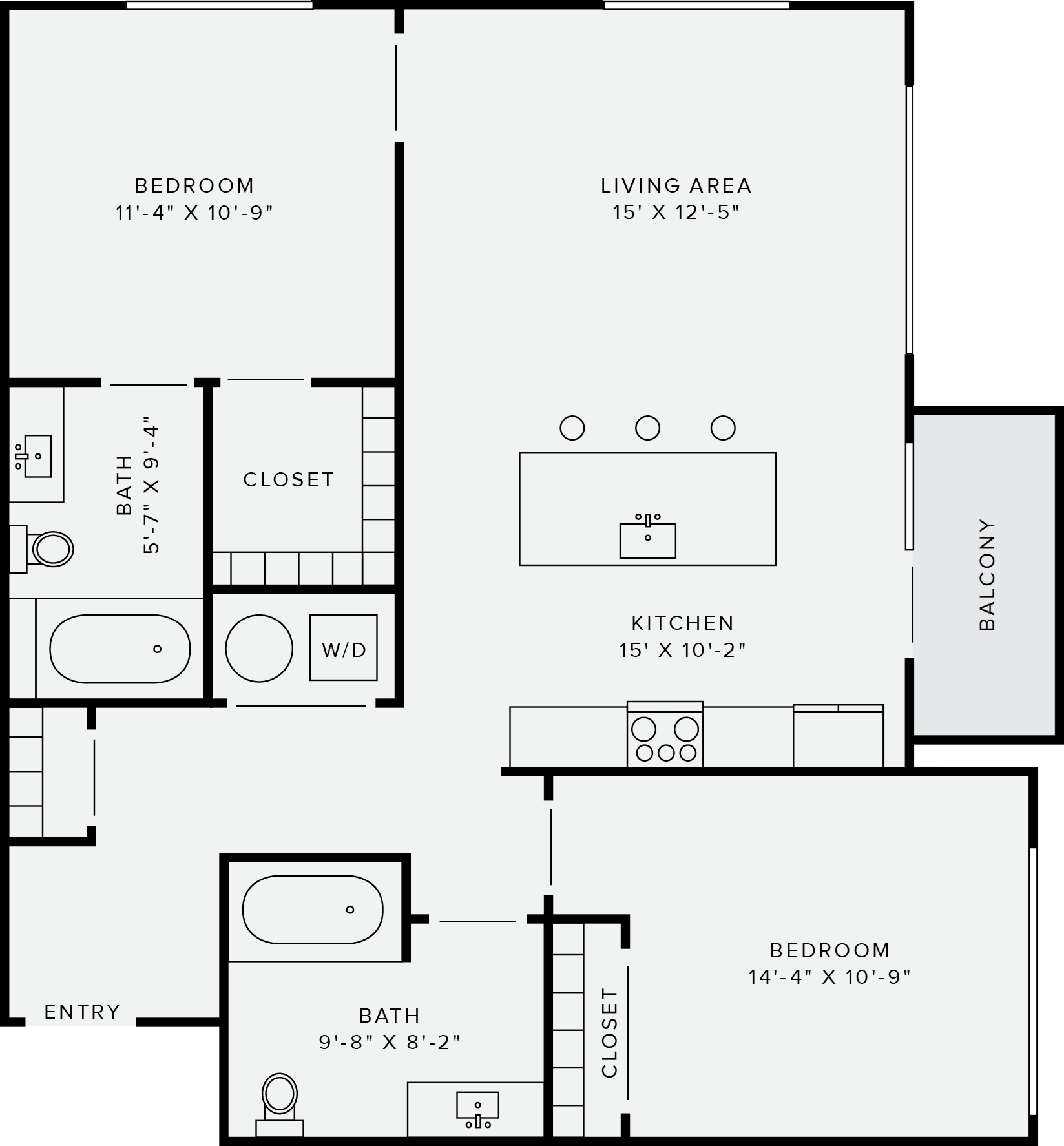 2 Bedroom Style A 2 Bedroom Style A