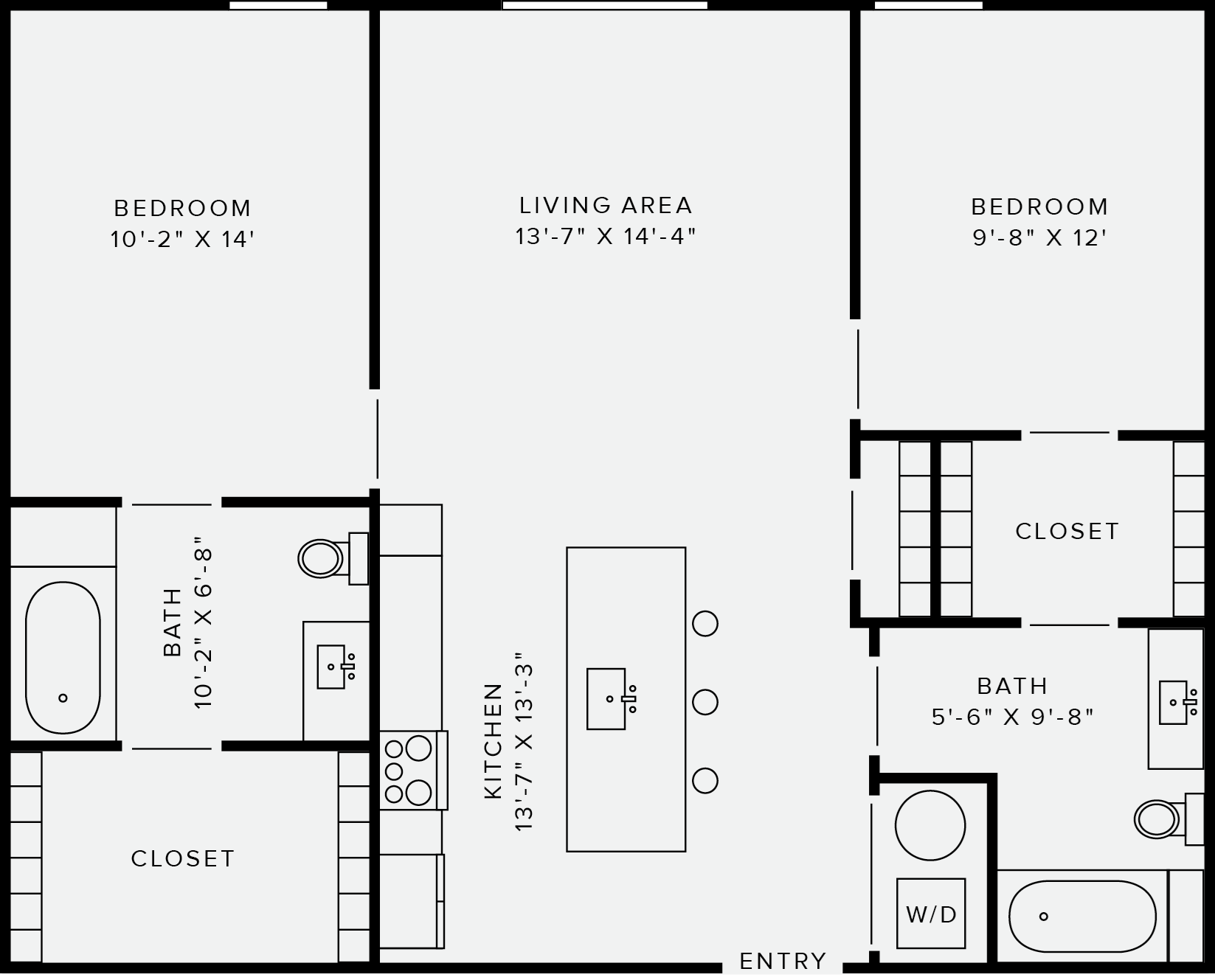 2 Bedroom Style D 2 Bedroom Style D