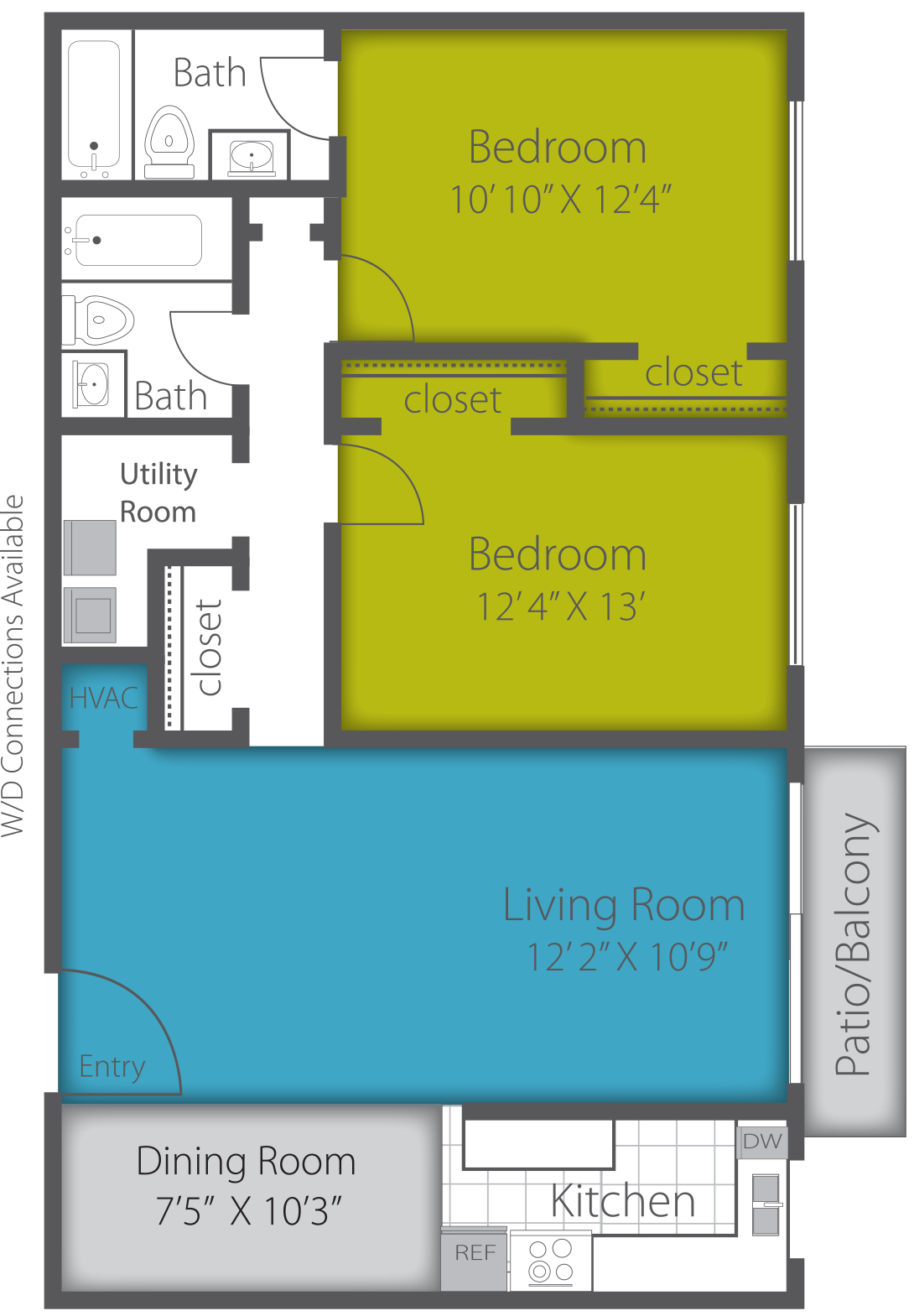 2X2 CLASSIC Floor Plan 7