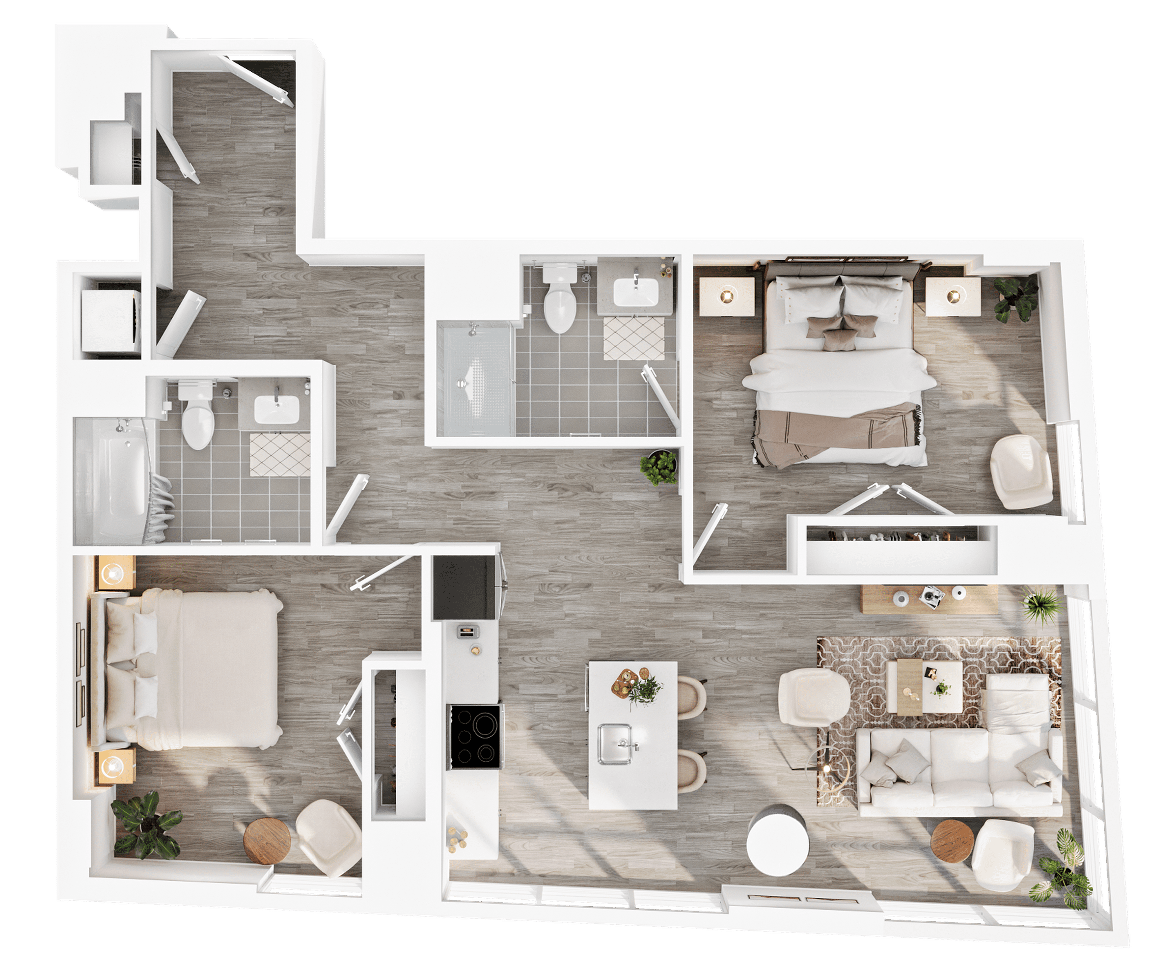 2 Bedroom / 2 Bath