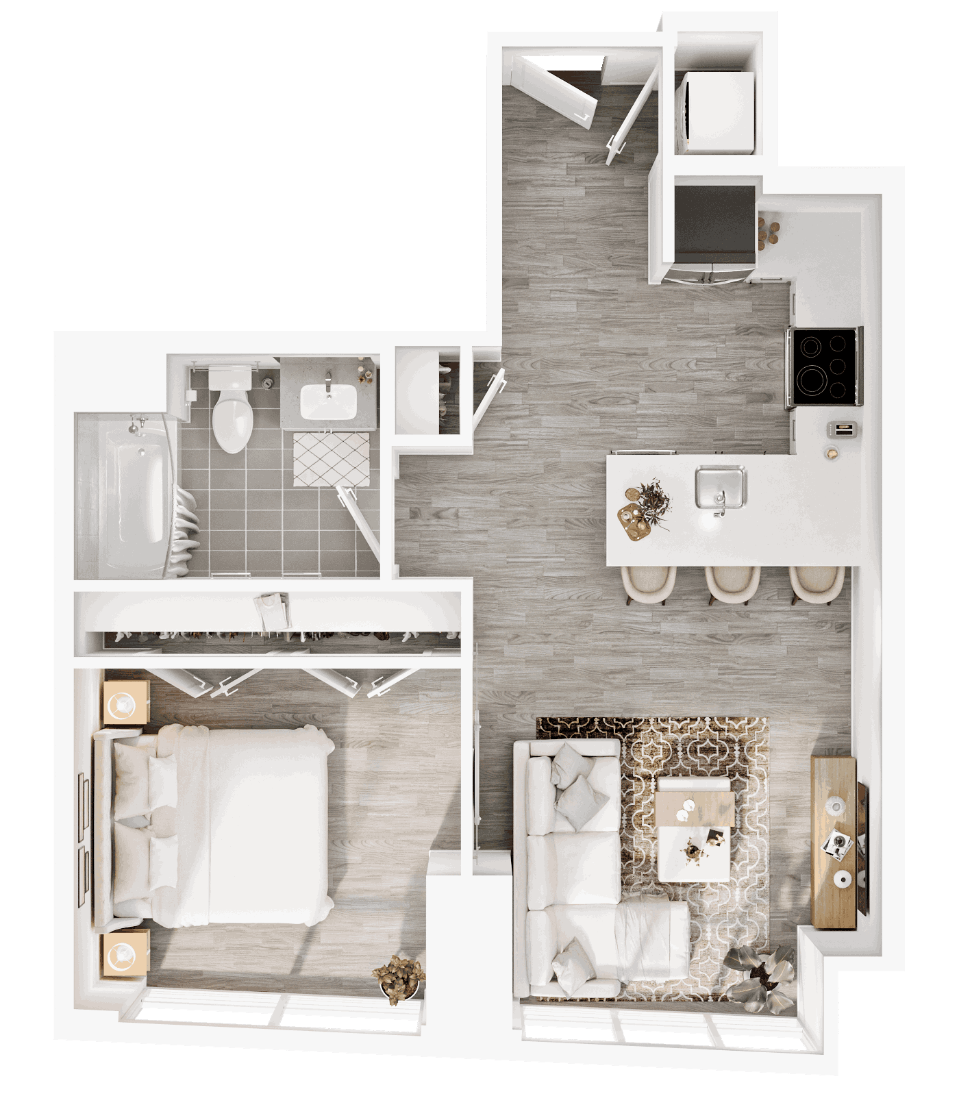 1 Bed / 1 Bath