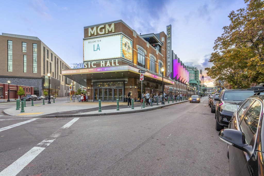 A street view of the MGM Music Hall in LA.