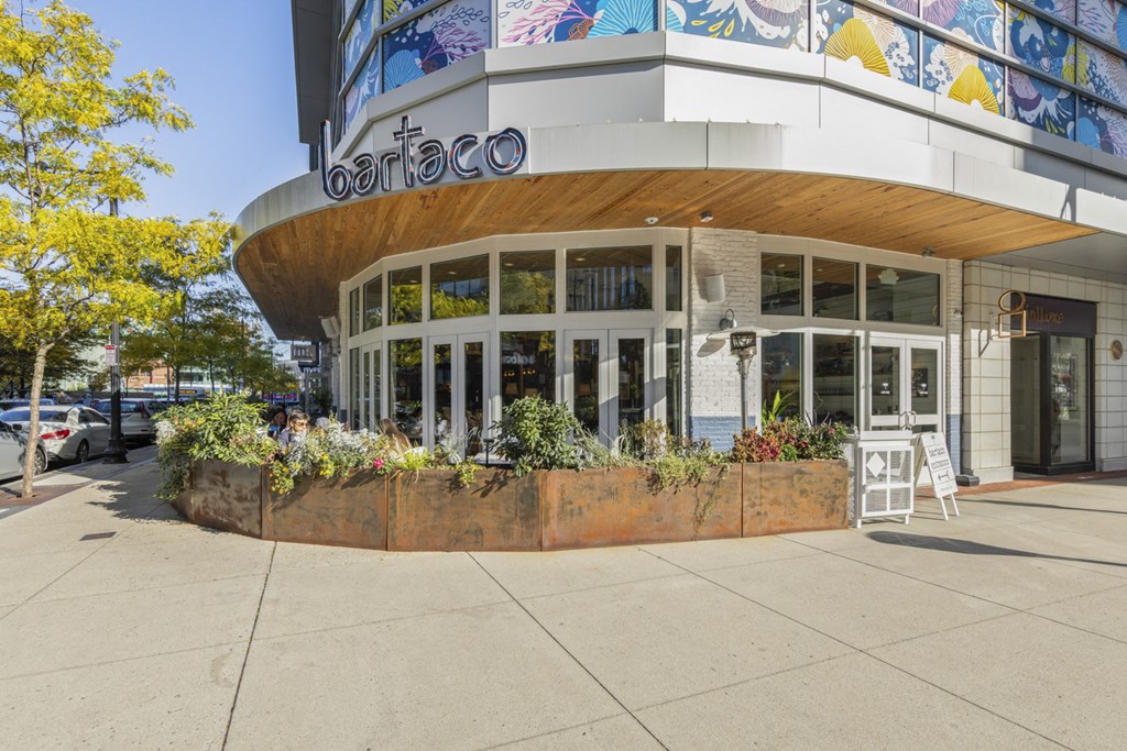 A bar with the name bar taco on it.