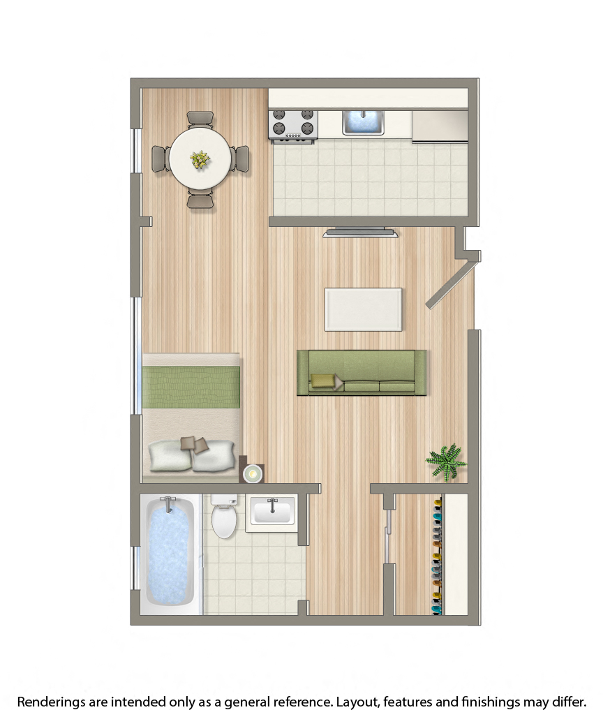 parkside apartments studio floor plan