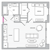 Yorkshire 6 One Bedroom One Bathroom Floor Plan Yorkshire 6 One Bedroom One Bathroom Floor Plan at Kingston at McLean Crossing, McLean, VA, 22102