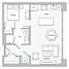 Yorkshire 5 One Bedroom One Bathroom Floor Plan Yorkshire 5 One Bedroom One Bathroom Floor Plan at Kingston at McLean Crossing, McLean, VA, 22102