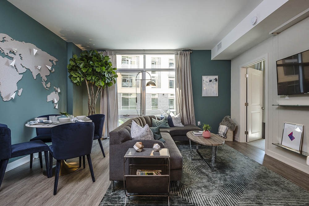 Living Room Come Dining Area at Kingston at McLean Crossing, McLean, Virginia