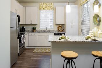 Modern Cabinetry at Abberly Market Point Apartment Homes by HHHunt, Greenville, South Carolina