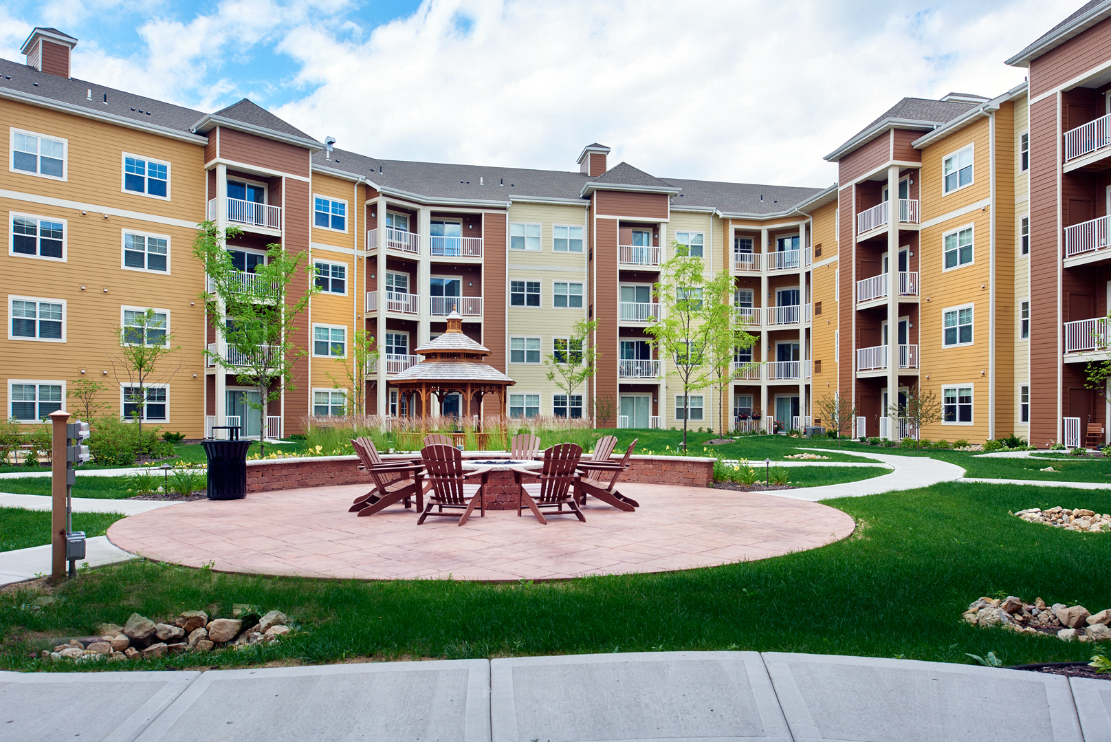 Firepit at Skye at Arbor Lakes Apartments, Maple Grove, MN