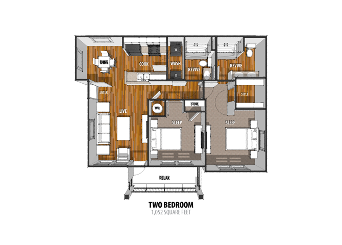 Floor Plan Floor Plan at The Sage, New Braunfels, TX