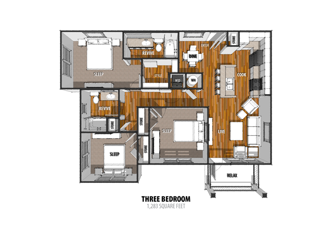 Floor Plan Floor Plan at The Sage, New Braunfels, 78130